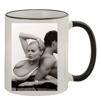 Eva Herzigova 11oz Colored Rim & Handle Mug