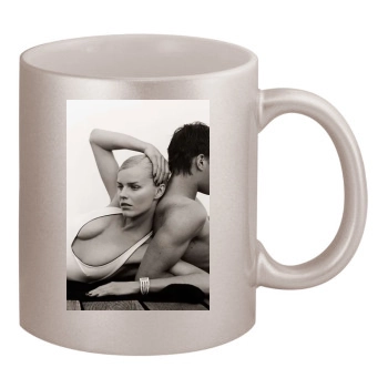 Eva Herzigova 11oz Metallic Silver Mug