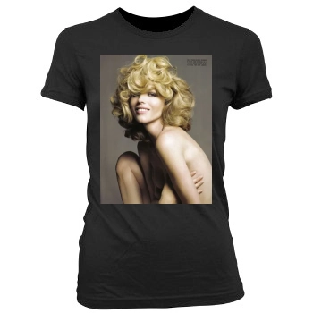 Eva Herzigova Women's Junior Cut Crewneck T-Shirt