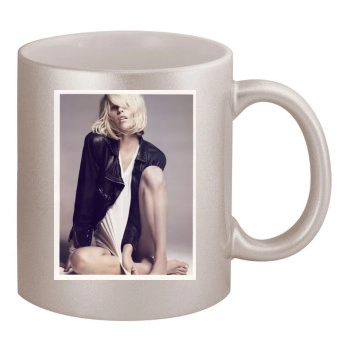 Eva Herzigova 11oz Metallic Silver Mug