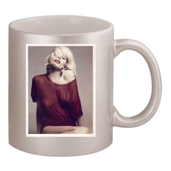 Eva Herzigova 11oz Metallic Silver Mug