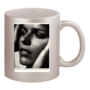 Eva Herzigova 11oz Metallic Silver Mug