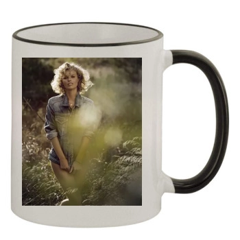 Eva Herzigova 11oz Colored Rim & Handle Mug