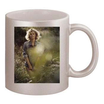 Eva Herzigova 11oz Metallic Silver Mug