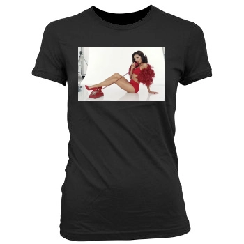 Eva Longoria Women's Junior Cut Crewneck T-Shirt