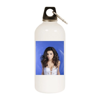 Eva Longoria White Water Bottle With Carabiner