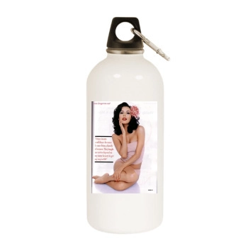 Eva Longoria White Water Bottle With Carabiner