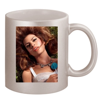 Eva Mendes 11oz Metallic Silver Mug