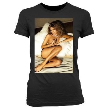 Eva Mendes Women's Junior Cut Crewneck T-Shirt