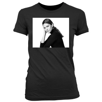 Eva Mendes Women's Junior Cut Crewneck T-Shirt