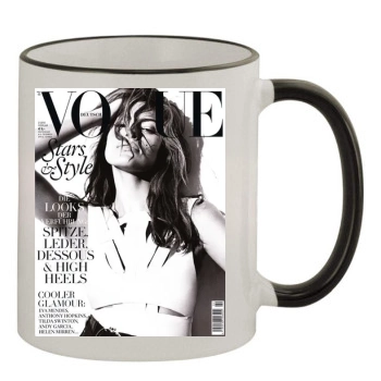 Eva Mendes 11oz Colored Rim & Handle Mug