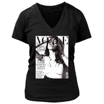 Eva Mendes Women's Deep V-Neck TShirt