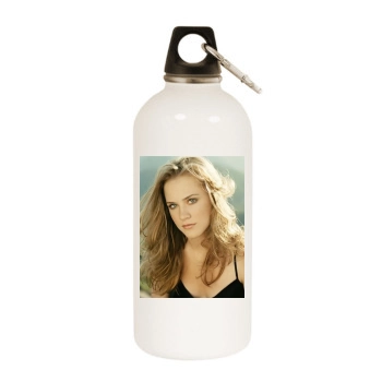 Evan Rachel Wood White Water Bottle With Carabiner