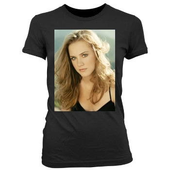 Evan Rachel Wood Women's Junior Cut Crewneck T-Shirt