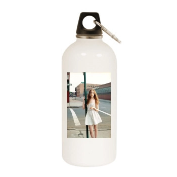 Evan Rachel Wood White Water Bottle With Carabiner