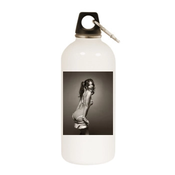 Evangeline Lilly White Water Bottle With Carabiner