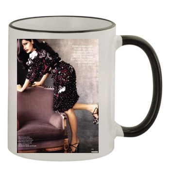 Freida Pinto 11oz Colored Rim & Handle Mug