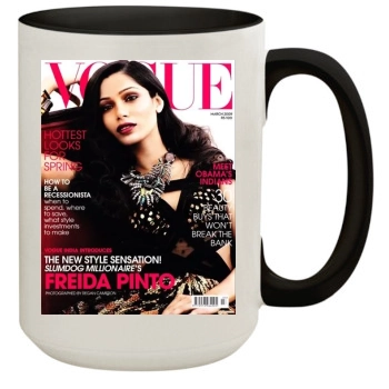 Freida Pinto 15oz Colored Inner & Handle Mug