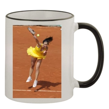 Jelena Jankovic 11oz Colored Rim & Handle Mug