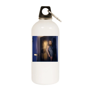 Jeri Ryan White Water Bottle With Carabiner