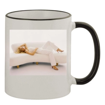 Jeri Ryan 11oz Colored Rim & Handle Mug