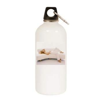 Jeri Ryan White Water Bottle With Carabiner