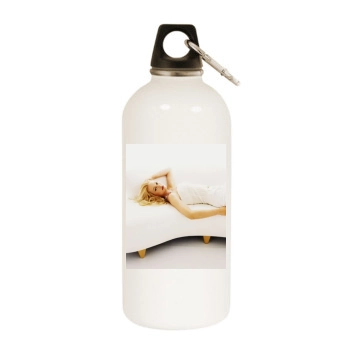 Jeri Ryan White Water Bottle With Carabiner