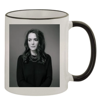 Winona Ryder 11oz Colored Rim & Handle Mug