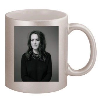 Winona Ryder 11oz Metallic Silver Mug