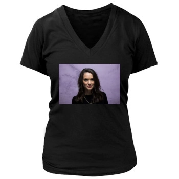 Winona Ryder Women's Deep V-Neck TShirt