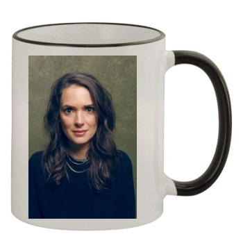 Winona Ryder 11oz Colored Rim & Handle Mug