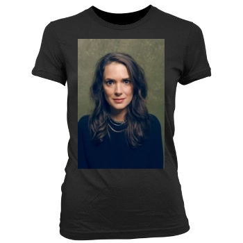 Winona Ryder Women's Junior Cut Crewneck T-Shirt