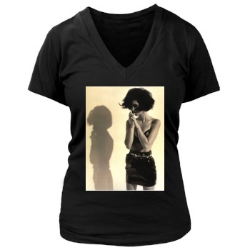 Winona Ryder Women's Deep V-Neck TShirt