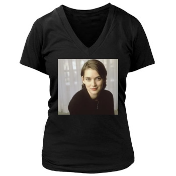 Winona Ryder Women's Deep V-Neck TShirt