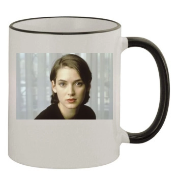 Winona Ryder 11oz Colored Rim & Handle Mug