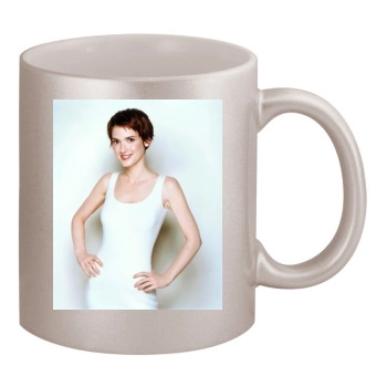 Winona Ryder 11oz Metallic Silver Mug