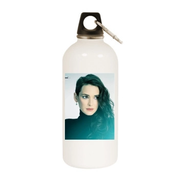 Winona Ryder White Water Bottle With Carabiner