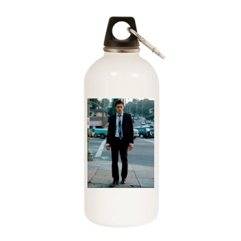 James Franco White Water Bottle With Carabiner