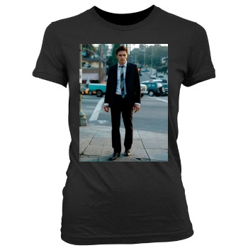 James Franco Women's Junior Cut Crewneck T-Shirt