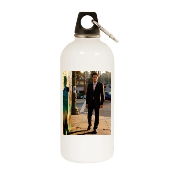 James Franco White Water Bottle With Carabiner