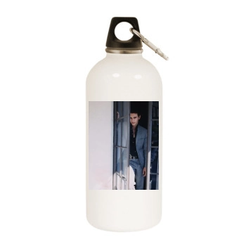 James Franco White Water Bottle With Carabiner
