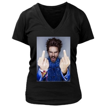 Jared Leto Women's Deep V-Neck TShirt