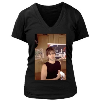 Jared Leto Women's Deep V-Neck TShirt