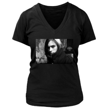 Jared Leto Women's Deep V-Neck TShirt