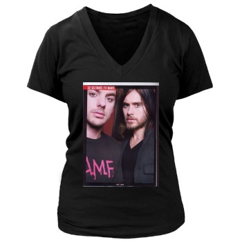 Jared Leto Women's Deep V-Neck TShirt