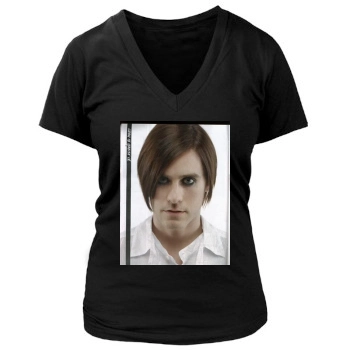 Jared Leto Women's Deep V-Neck TShirt