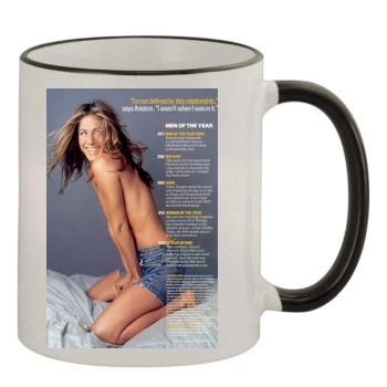 Jennifer Aniston 11oz Colored Rim & Handle Mug