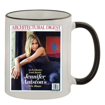 Jennifer Aniston 11oz Colored Rim & Handle Mug