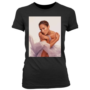 Jennifer Lopez Women's Junior Cut Crewneck T-Shirt