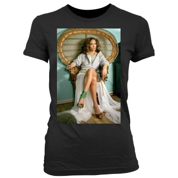 Jennifer Lopez Women's Junior Cut Crewneck T-Shirt